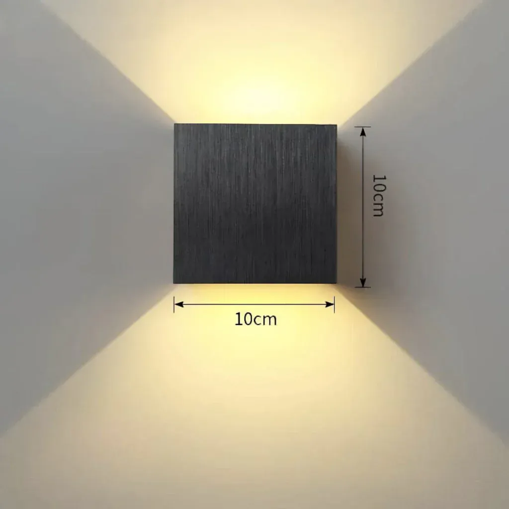 Brushed Waterproof Cube LED Up Down Wall Light - Image 14