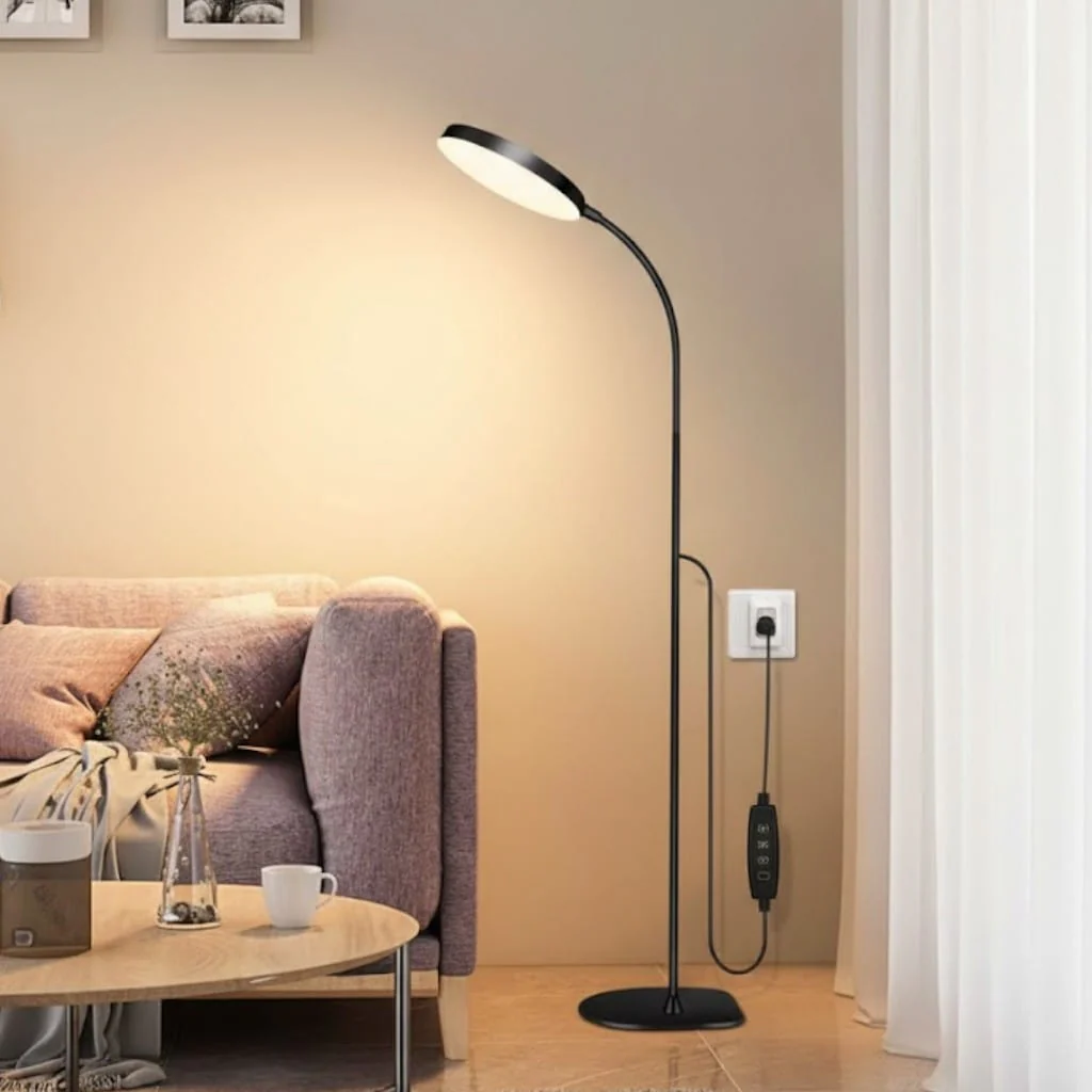 Dimmable Gooseneck Floor Lamp with Adjustable Height - Image 9