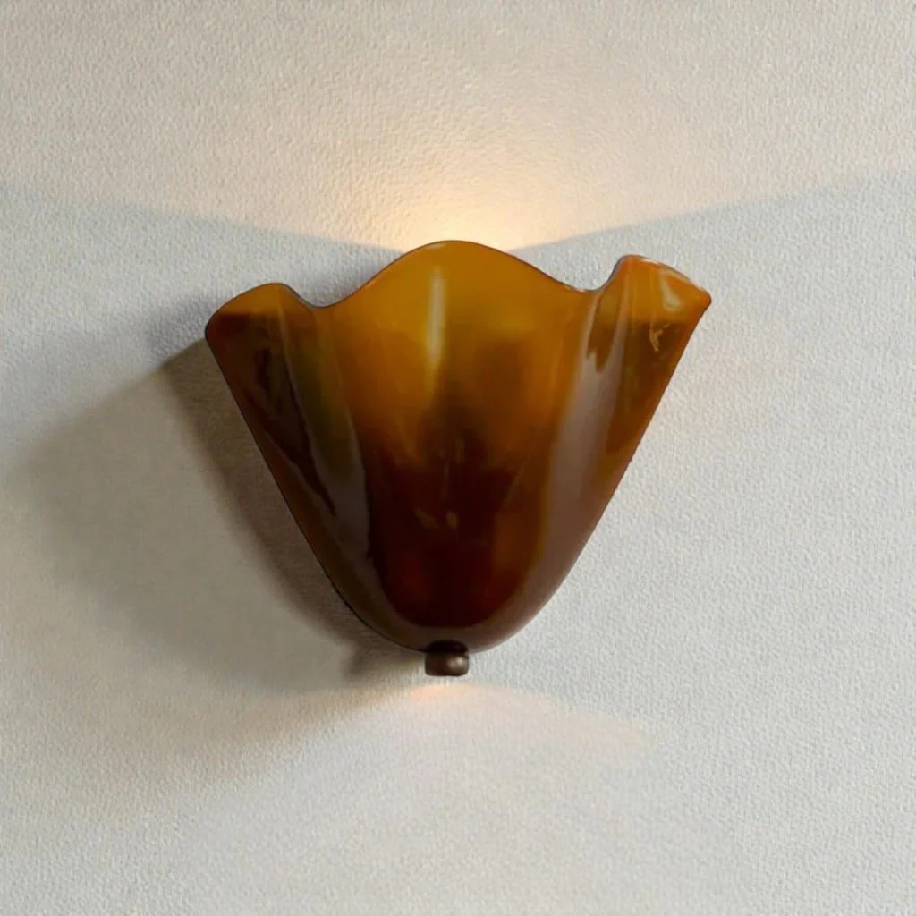 Vintage Shell Glossy Glass Wall Light - Image 7